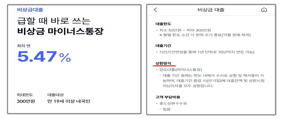 케이뱅크 비상금대출 이미지