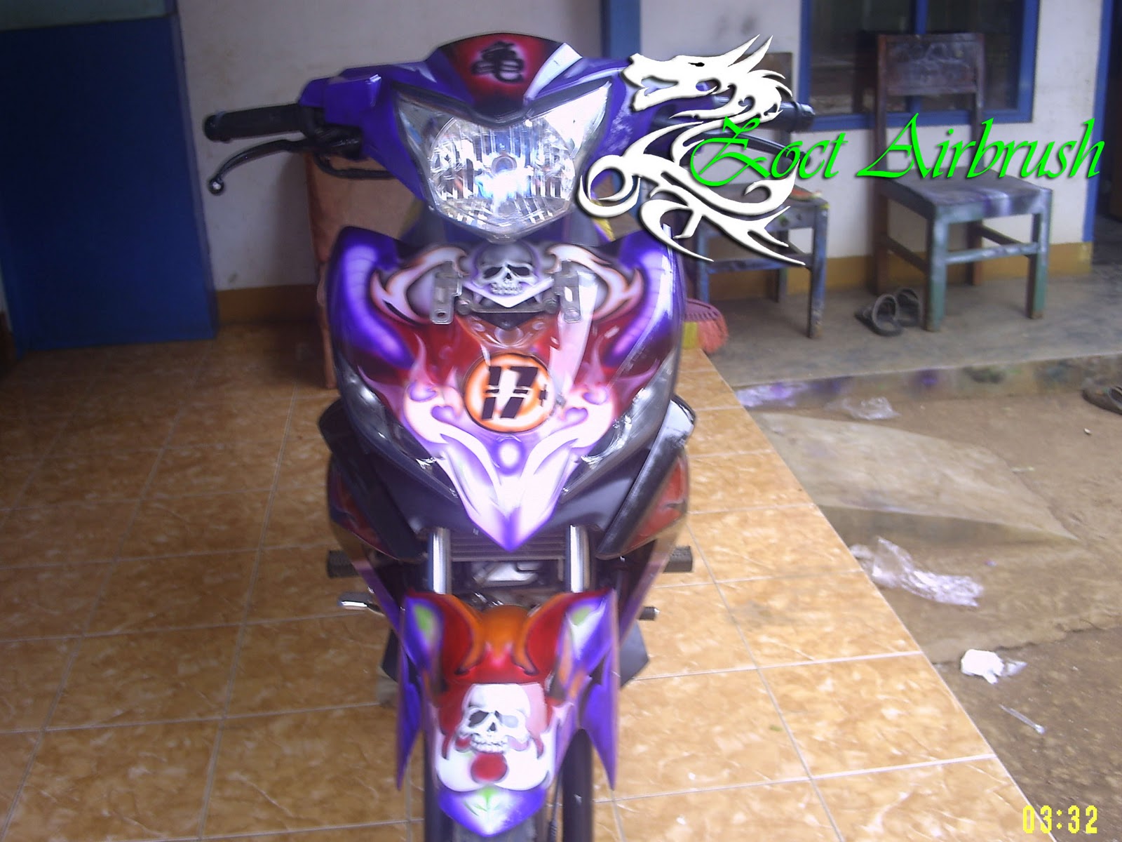 Modifikasi Jupiter MX 2011 Airbrush Dragon Ballz Zoct Airbrush