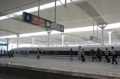 High speed train in the station.