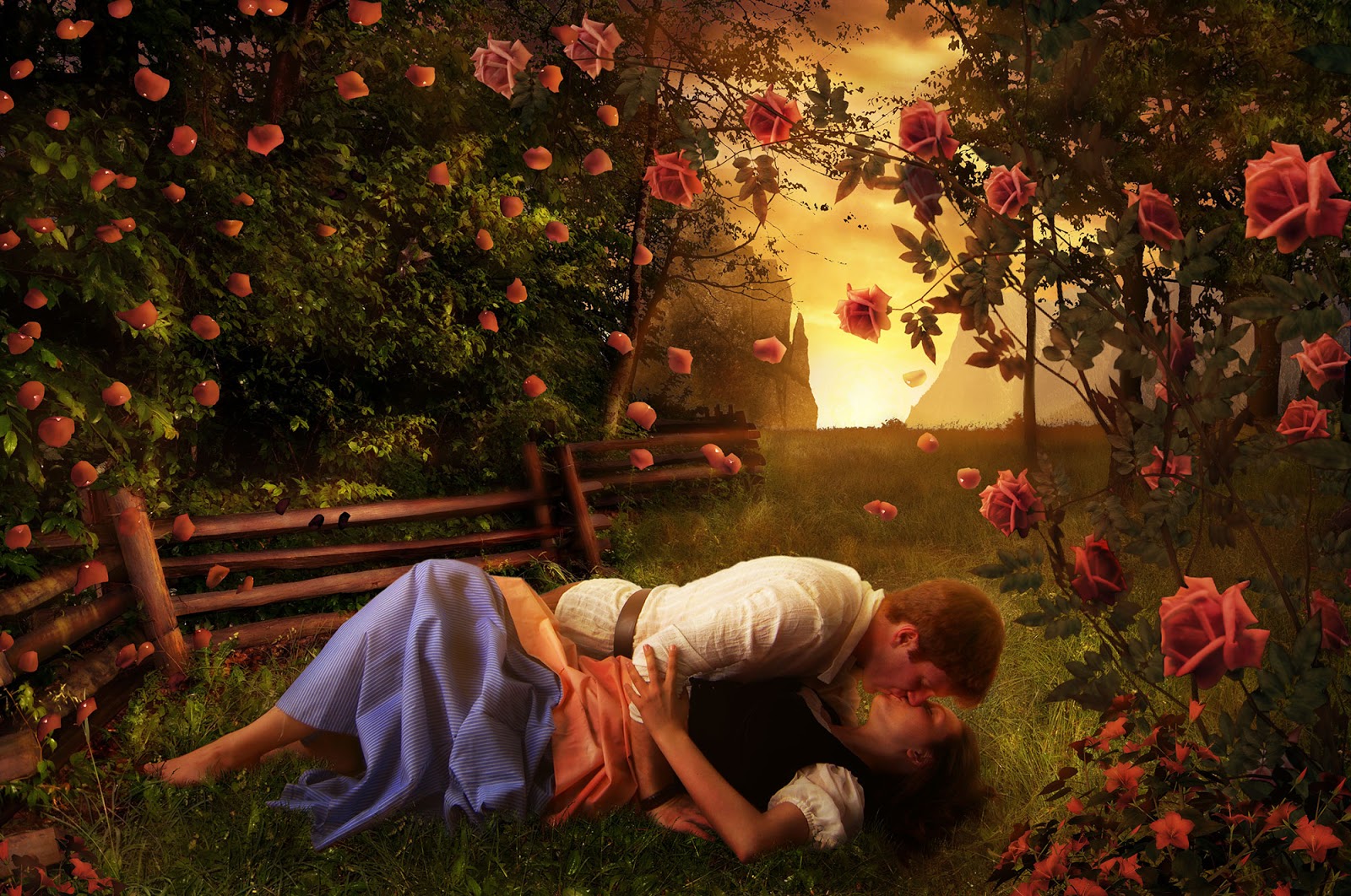 Wallpapers Fair: Free Romantic Love Kiss Romantic Wallpaper