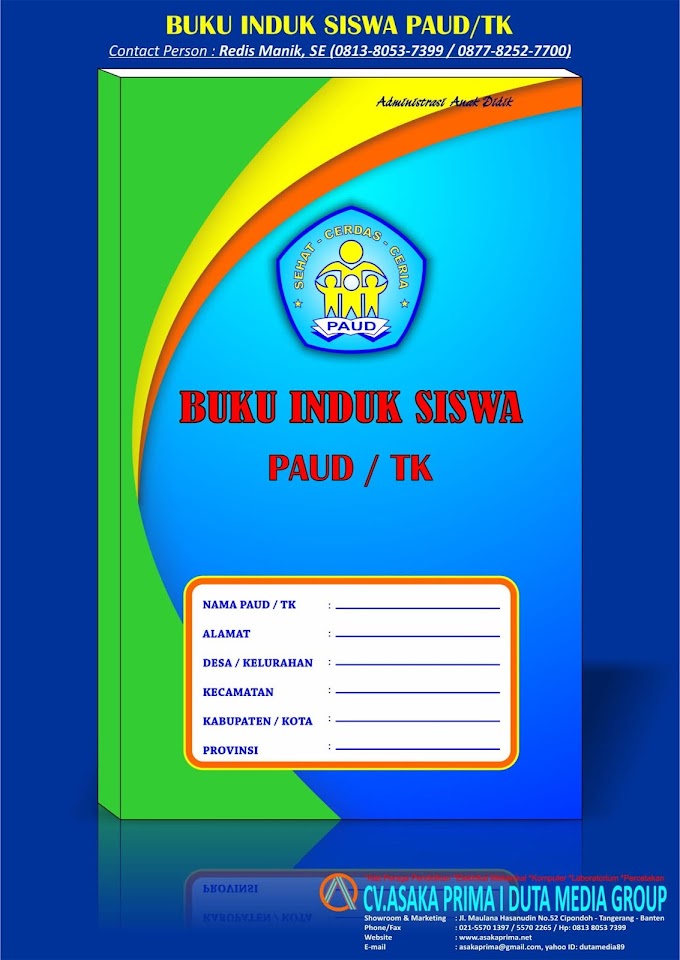  Buku Induk Siswa / Anak PAUD TK K13 Terbaru 2021 - Buku Administrasi PAUD K13 Revisi 2021