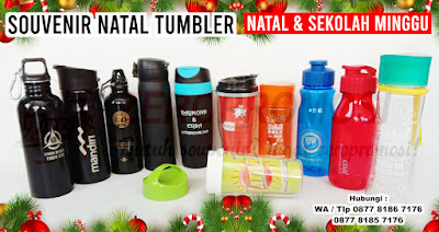 Souvenir Natal Tumbler, Souvenir Natal & sekolah minggu, Souvenir botol minum natal sekolah minggu
