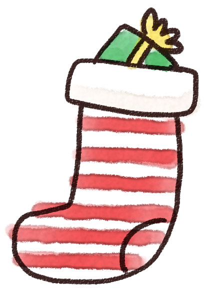 靴下に入ったクリスマスプレゼントのイラスト ゆるかわいい無料イラスト素材集
