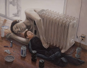 Ishida Tetsuya, pintor japonés, museo reina Sofia, Madrid, palacio de velazquez, parque del retiro, autorretrato, pintura surrealista, alienacion, trabajo, japon, crisis, deshumanizacion, confinamiento, coronavirus, covid19, exposiciones temporales, soledad, sufrimiento, capitalismo, consumismo, arte contemporaneo, artista, dolor, desolacion, incertitumbre, productividad, competitividad, claustrofobia, desarrollo economico,