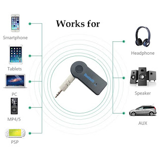 UNIVERSAL BLUETOOTH / 3.5MM AUDIO RECEIVER - BLACK