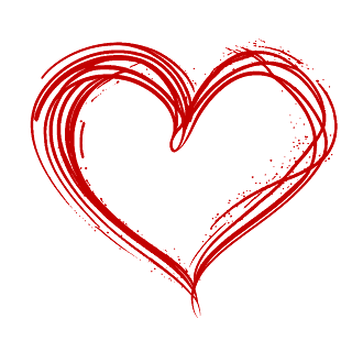 free doodle red pink heart clipart messy splatter design download