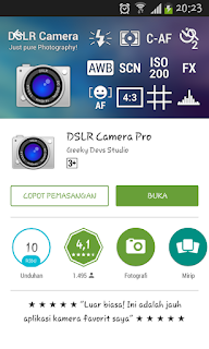 Aplikasi Kamera Android  DSLR Camera Pro