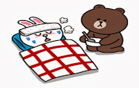 sticker line brown and cony