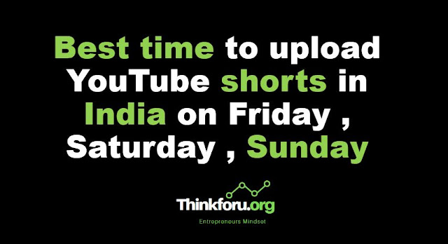 Cover Image of Best time to upload youtube shorts in india on friday , Saturday , Sunday