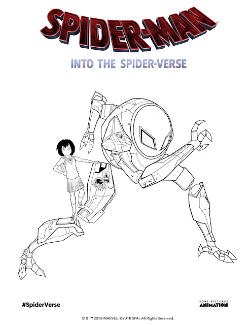 spiderman into the spiderverse coloring pages