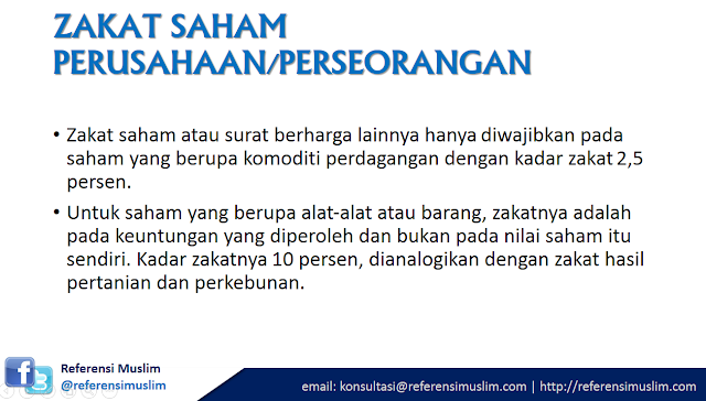  ZAKAT SAHAM PERSEORANGAN ATAU PERUSAHAAN