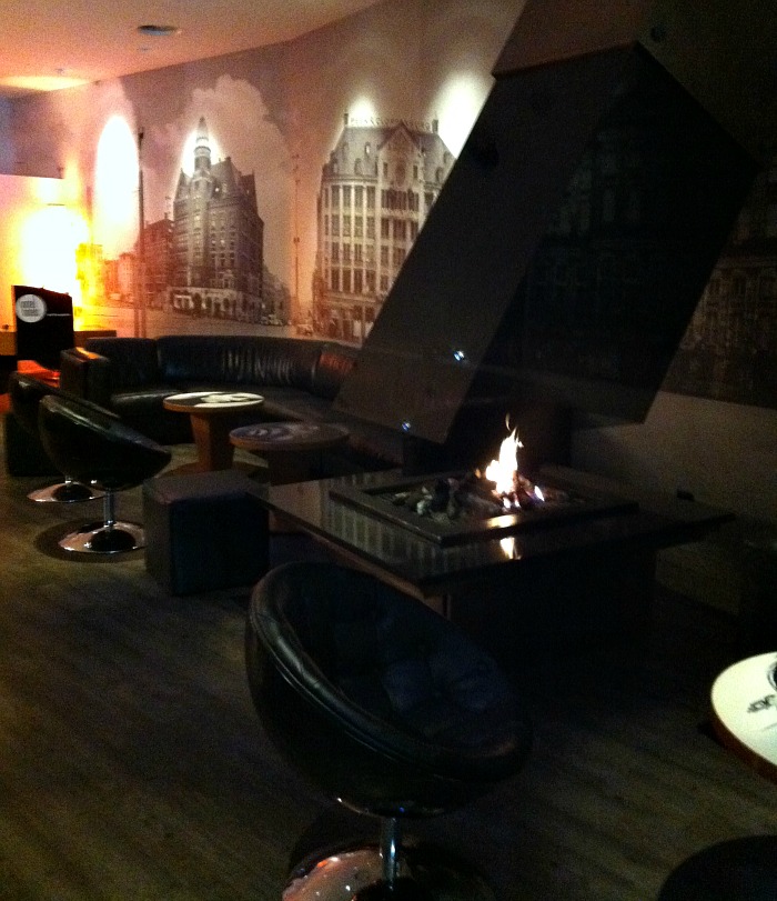 cosy fireplace area of Inntel Hotel