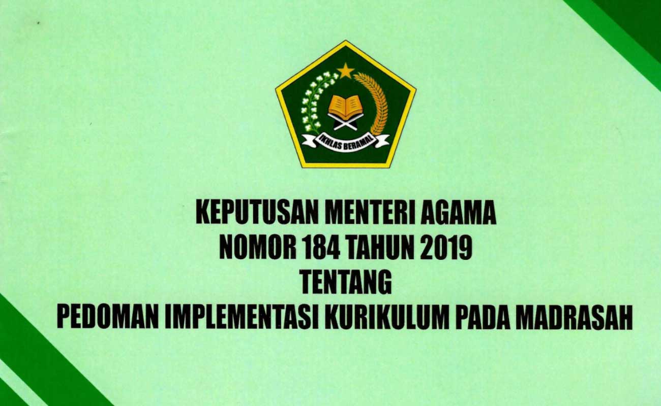 Pedoman Kurikulum Madrasah KMA Nomor 184 Tahun 2019