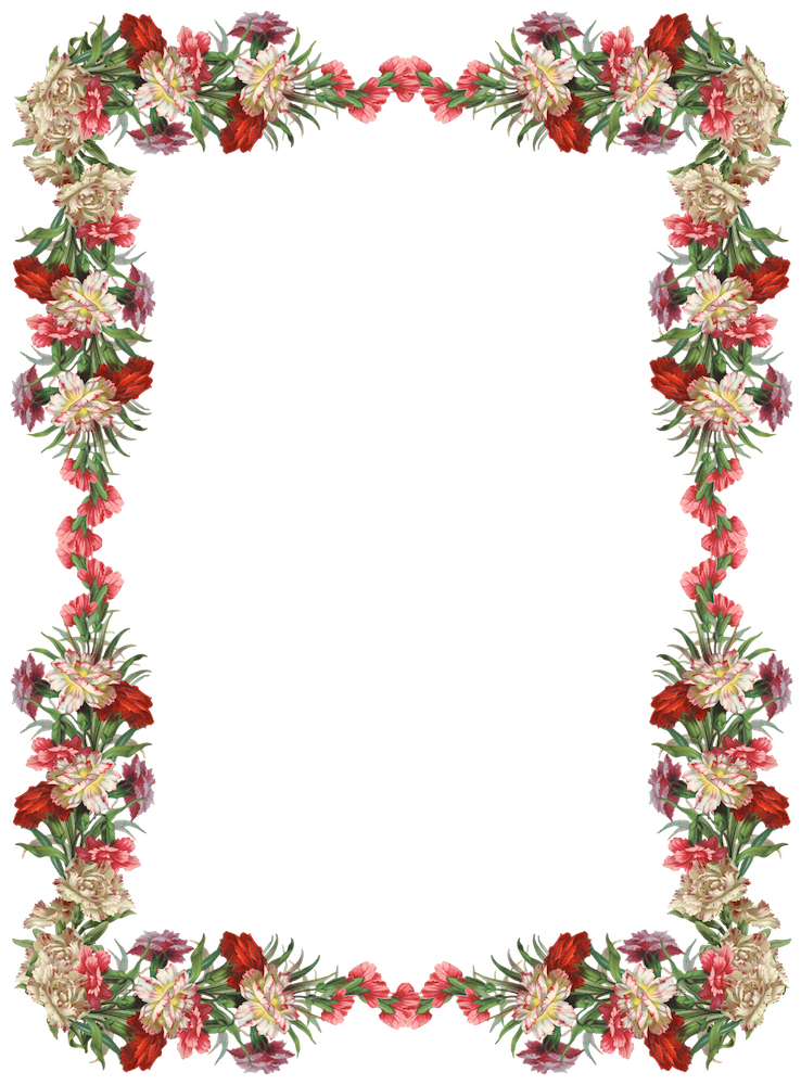 Free digital vintage flower frame and border ...