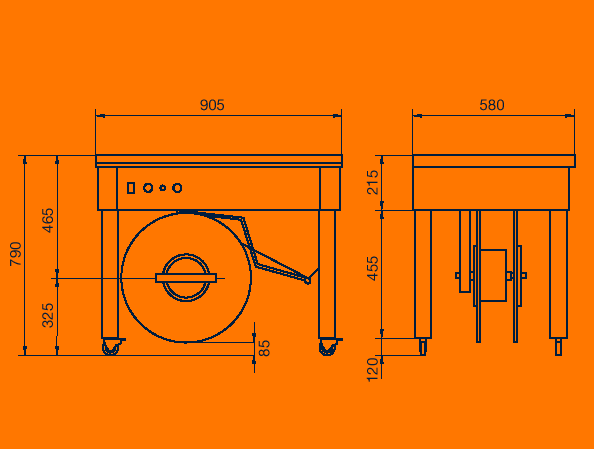 AB 1400 Flejadora semi-automática de mesa