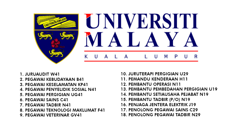 Jawatan Kosong Di Universiti Malaya Um Pembantu Tadbir Penolong Pegawai Pegawai Pemandu Kerani Pembantu Dll Jobcari Com Jawatan Kosong Terkini