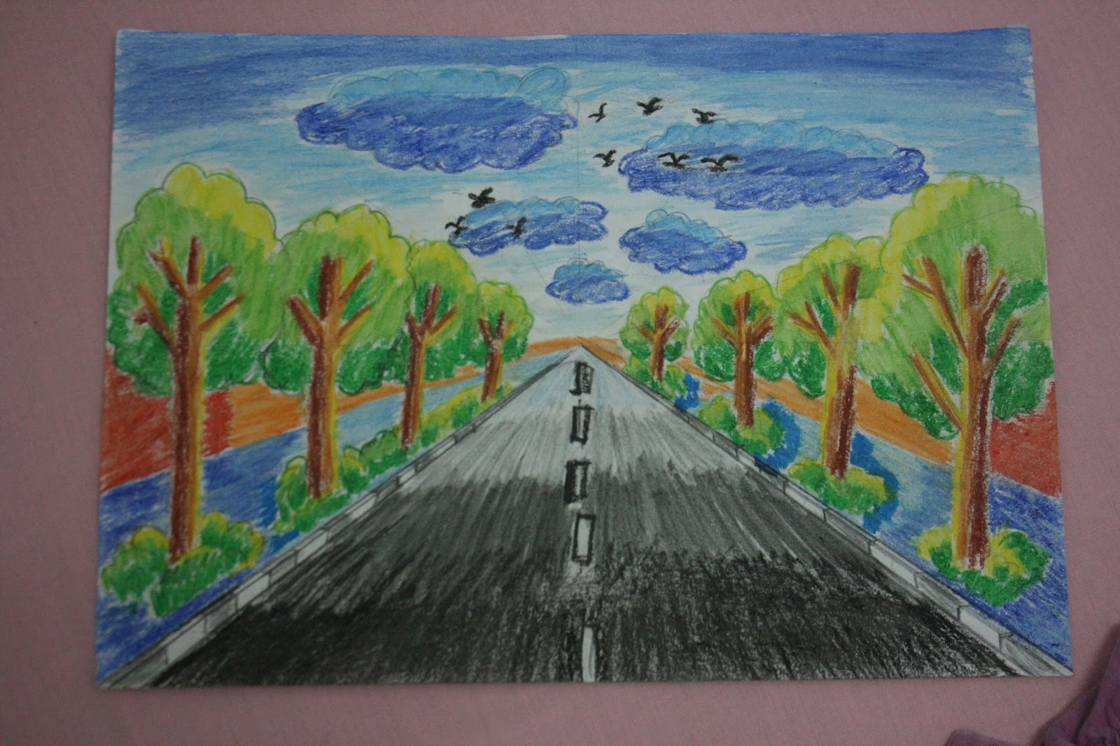 Gambar Lukisan Jalan Raya Cikimmcom