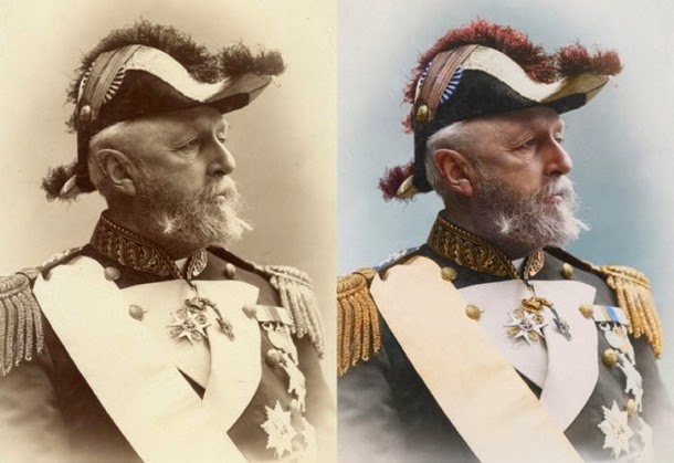 28 Realistically Colorized Historical Photos Make the Past Seem Incredibly Alive - Oscar II, King of Sweden and Norway, 1880