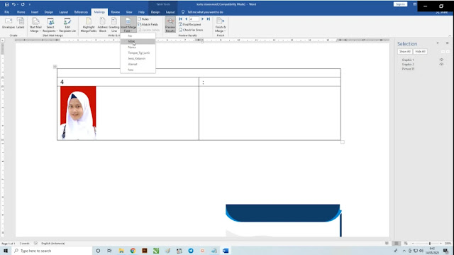 Cara Mudah Membuat Kartu Siswa Micorosoft Word Menggunakan Mailing Merge