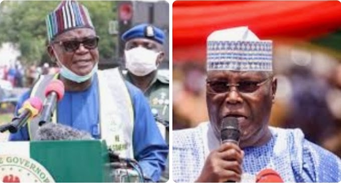 Benue state governor Samuel Ortem reacts to Atiku's statement