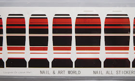 Charlie's Nail Art Black Colour Stripe nail decals