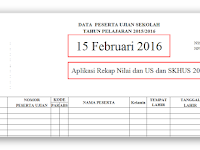 Download Aplikasi Rekap Nilai US dan SKHUS terbaru 2016 