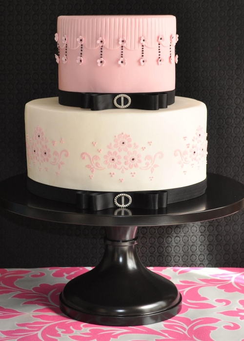 Sarah creates lovely colorful pedestal cake stands in a variety of sizes 