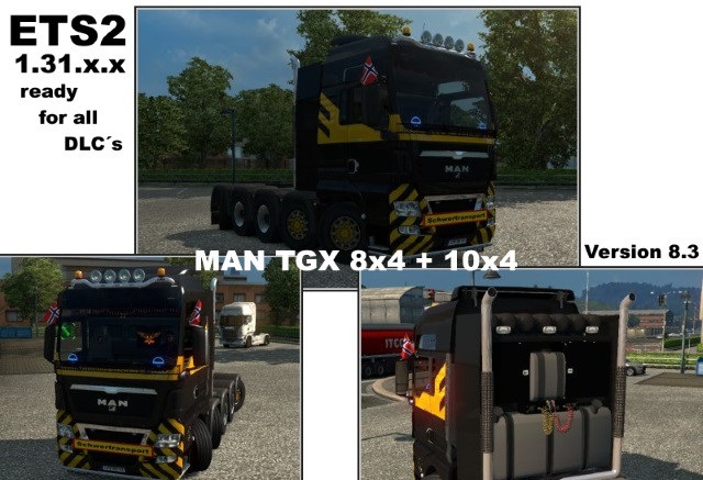 mod truck MAN TGX 8x2 10x4 ETS2