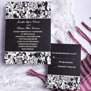 black wedding invitations: Wedding Invitation Kits