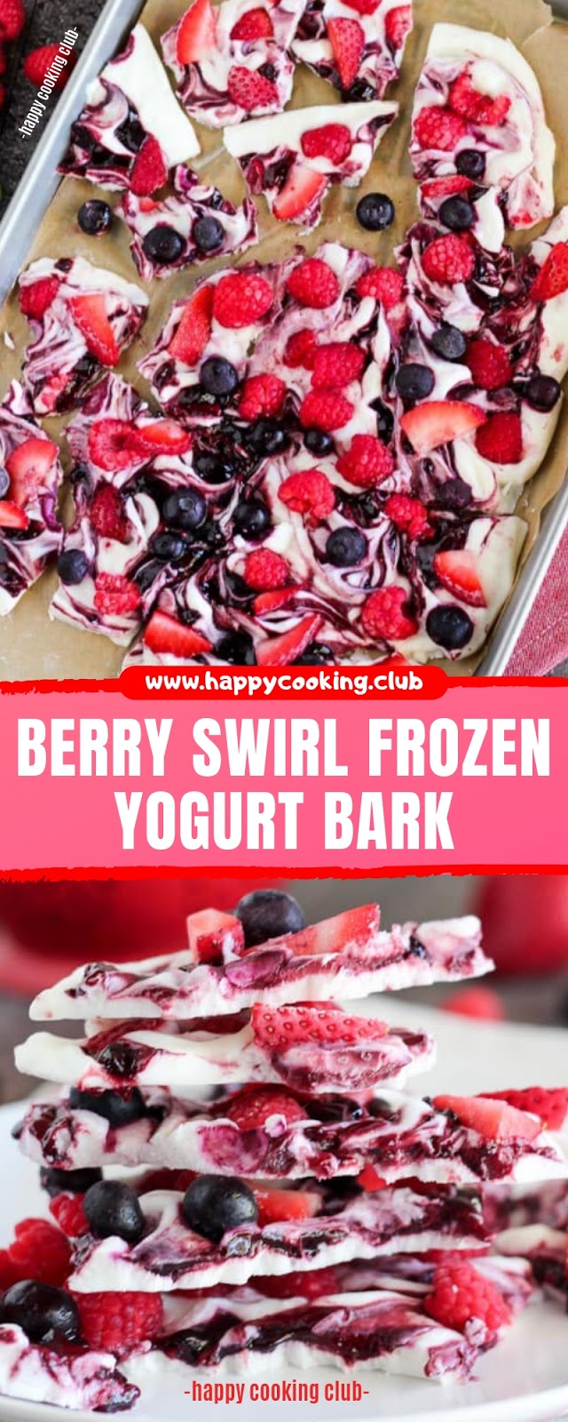 BERRY SWIRL FROZEN YOGURT BARK