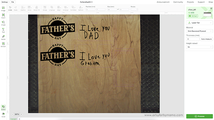 Father's Day Wooden Gift Card Holder