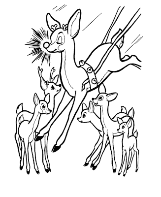 Christmas Reindeer Coloring Pages 