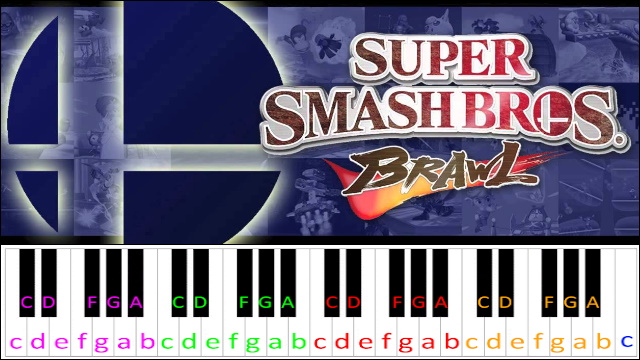 Menu Theme (Super Smash Bros. Brawl) Piano / Keyboard Easy Letter Notes for Beginners
