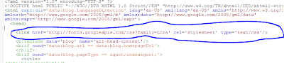 blogger Template Head section