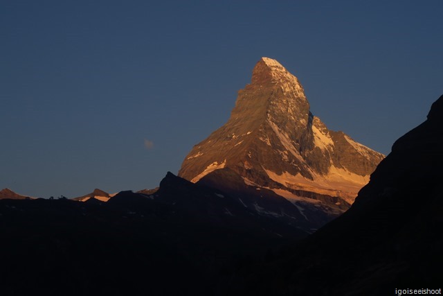 Shooting the Matterhorn in the morning