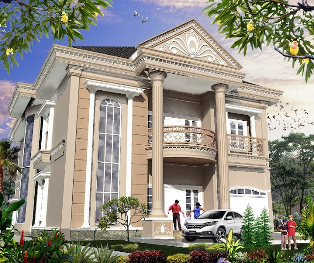 Gambar desain rumah eropa mewah klasik