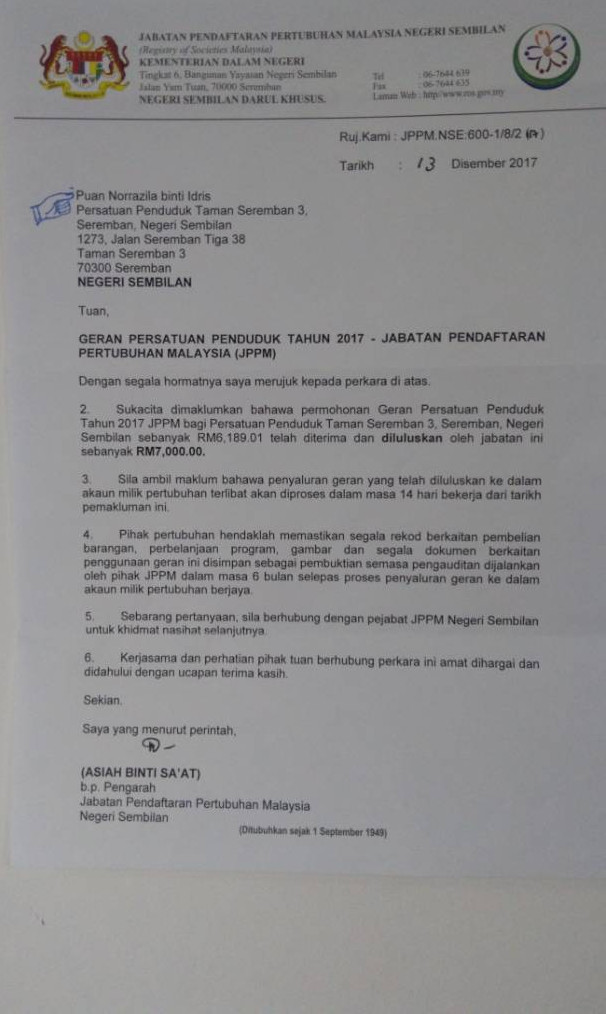 Contoh Surat Pertanyaan Status Permohonan Belian Sebut Harga