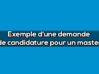 Exemple Dune Demande De Candidature