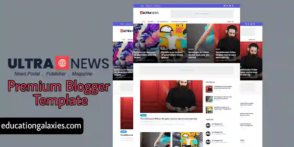 UltraNews Premium Blogger Template Free Download Now Latest