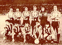 ATHLETIC CLUB DE BILBAO - Bilbao, España - Temporada 1987-88 - Elguezabal, Urtubi, Ferreira, Andrinua, Biurrun y Liceranzu; Joseba Aguirre, Lizarralde, Sarriugarte, Gallego y Uralde - CASTILLA 2 (Vilchez, Gay) ATHLETIC CLUB DE BILBAO 1 (Uralde) - 15/12/1987 - Copa del Rey, octavos de final, partido de ida - Madrid, estadio Santiago Bernabeu - El Athletic ganó 2 a 1 en la vuelta, pero cayó eliminado en los penaltys