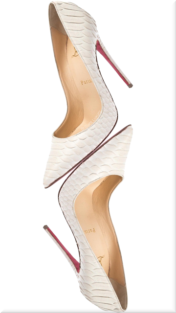 ♦Christian Louboutin So Kate creme python snakeskin pumps #christianlouboutin #shoes #brilliantluxury