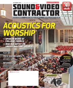Sound & Video Contractor - October 2012 | ISSN 0741-1715 | TRUE PDF | Mensile | Professionisti | Audio | Home Entertainment | Sicurezza | Tecnologia
Sound & Video Contractor has provided solutions to real-life systems contracting and installation challenges. It is the only magazine in the sound and video contract industry that provides in-depth applications and business-related information covering the spectrum of the contracting industry: commercial sound, security, home theater, automation, control systems and video presentation.