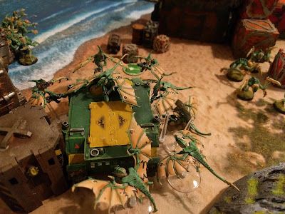 Warhammer 40k - 9th Edition - Space Marines Mantis Warriors vs Tyranids Hive Fleet Jormungandr