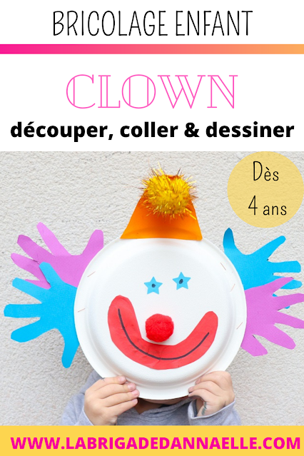 clown avec assiette en carton