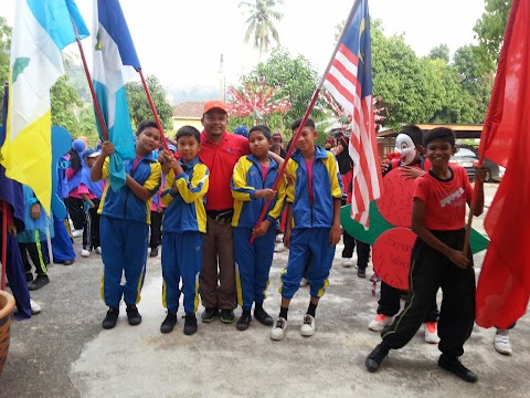 bendera rumah sukan merah