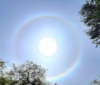 Sun Halo visible in the daytime sky