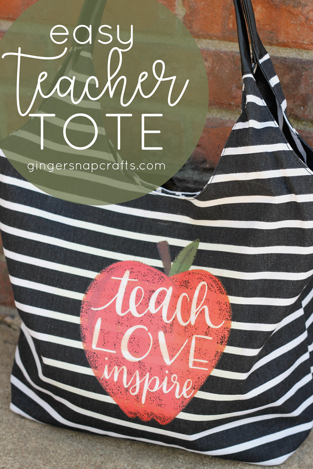 Easy Teacher Tote with Cricut #cricutmade #cricut