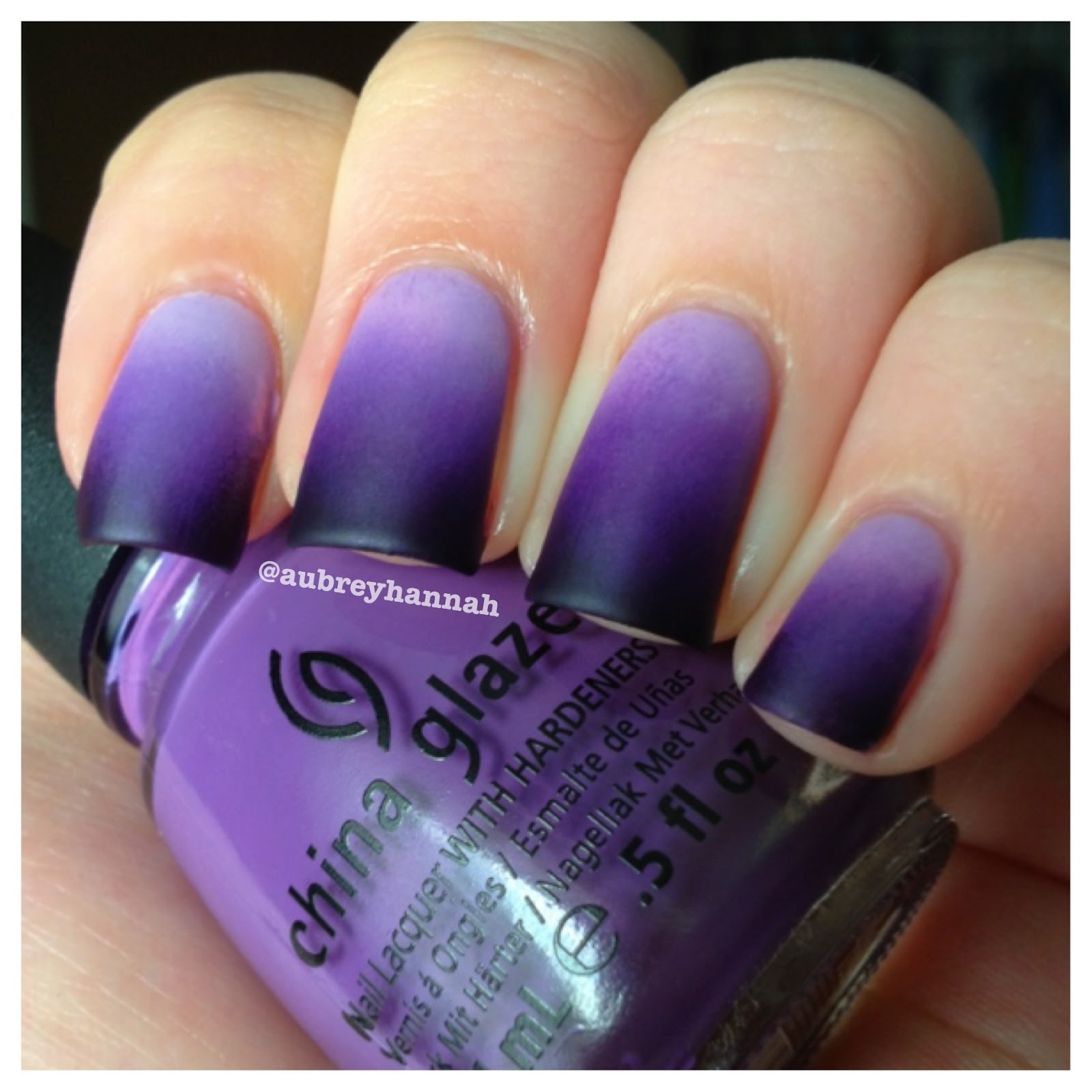 Purple Ombre Nails (Tutorial) title=