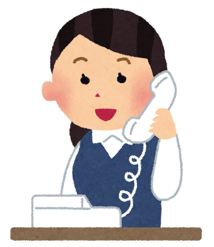 電話を受けている女性会社員のイラスト かわいいフリー素材集 いらすとや