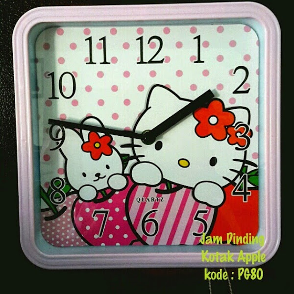 Jam Dinding Hello Kitty Grosir Ecer Murah Kotak Apple